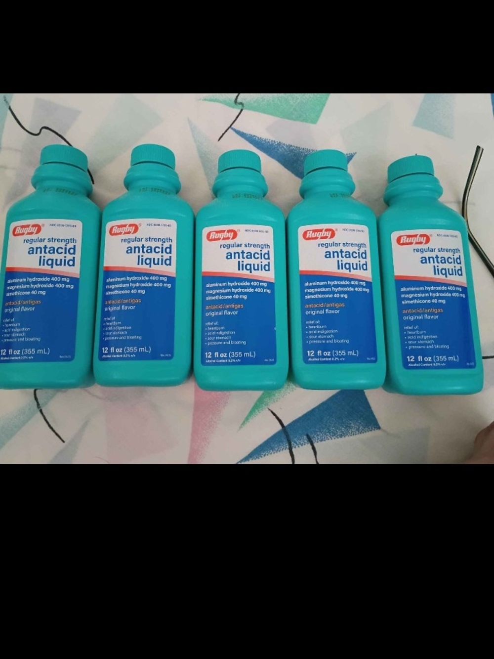 Rugby Regular Strength Antacid Liquid - Teal (12 fl oz)